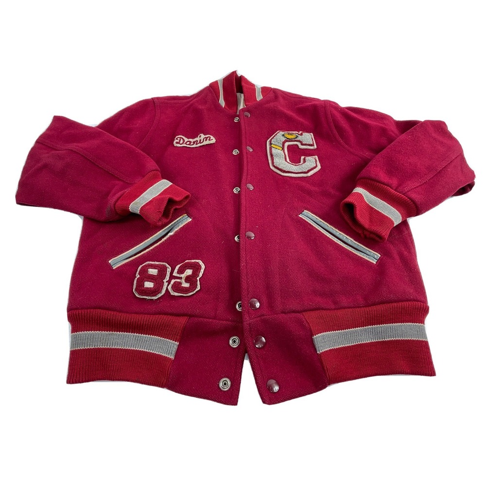 Letterman‎ Lasley Knitting Co Varsity Jacket Burgundy